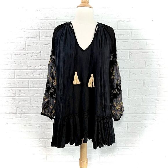 Free People Beaded Embellished Sleeve Tunic Dress Size XS - Picture 4 of 9